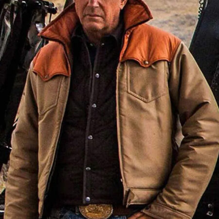John Dutton Yellowstone Brown Cotton Jacket front1