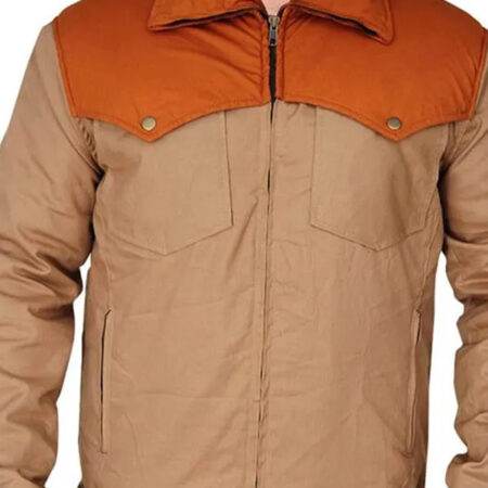 John Dutton Yellowstone Brown Cotton Jacket front2