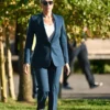 Jurassic World Rebirth Scarlett Johansson Blue Suit