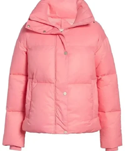 Justin Bieber Pink Puffer Jacket IN NY CITY