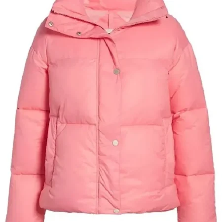 Justin Bieber Pink Puffer Jacket IN NY CITY