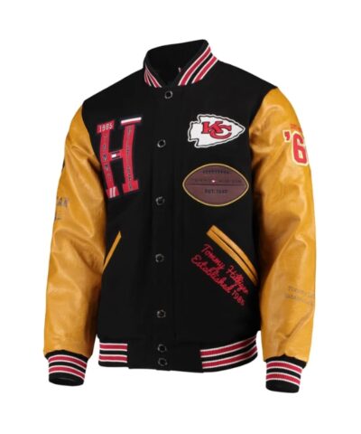 Kansas City Chiefs Black Tan Varsity Jacket