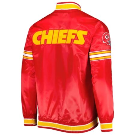 Kansas City Chiefs Satin Red Varsity Jacket 1