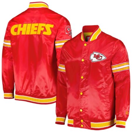 Kansas City Chiefs Satin Red Varsity Jacket 2
