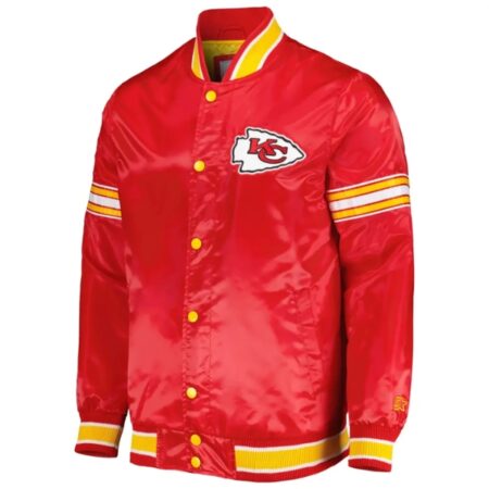 Kansas City Chiefs Satin Red Varsity Jacket