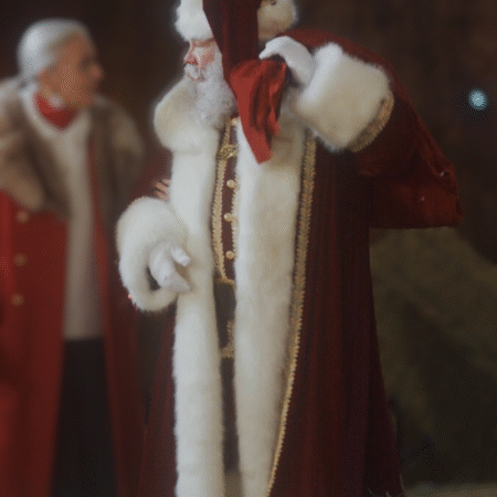 Keeping Up with the Clauses Santa Coat With Free Cap