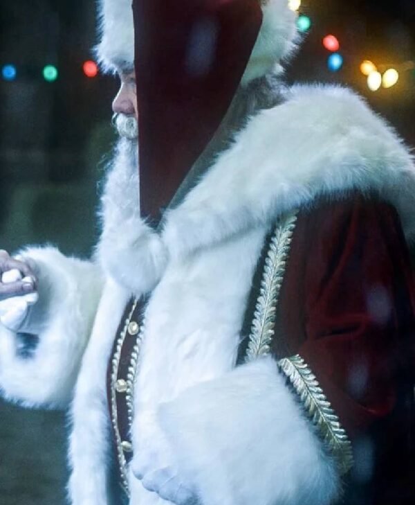 Keeping Up with the Clauses Santa Coat With Free Cap