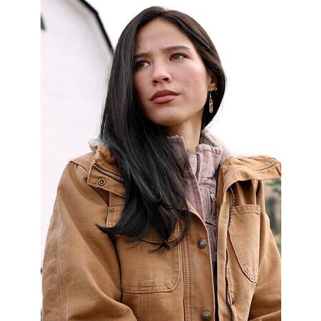 Kelsey Asbille Yellowstone Brown Jacket front