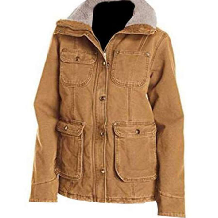 Kelsey Asbille Yellowstone Brown Jacket front2