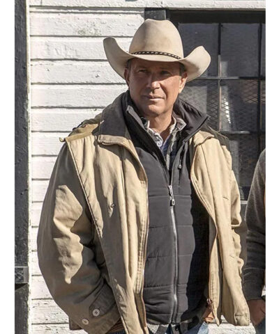 Kevin Costner Yellowstone Beige Jacket front1