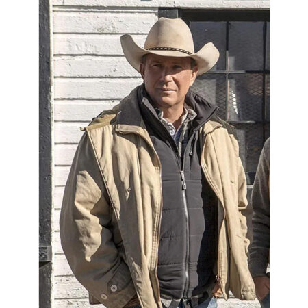 Kevin Costner Yellowstone Beige Jacket front1