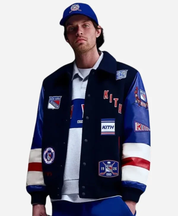 Kith x New York Rangers Stanley Cup Champions Varsity Jacket