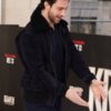 Kraven The Hunter London Photocall Aaron Taylor Johnson Black Suede Jacket