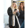 LA Airport Jessica Simpson Coat front