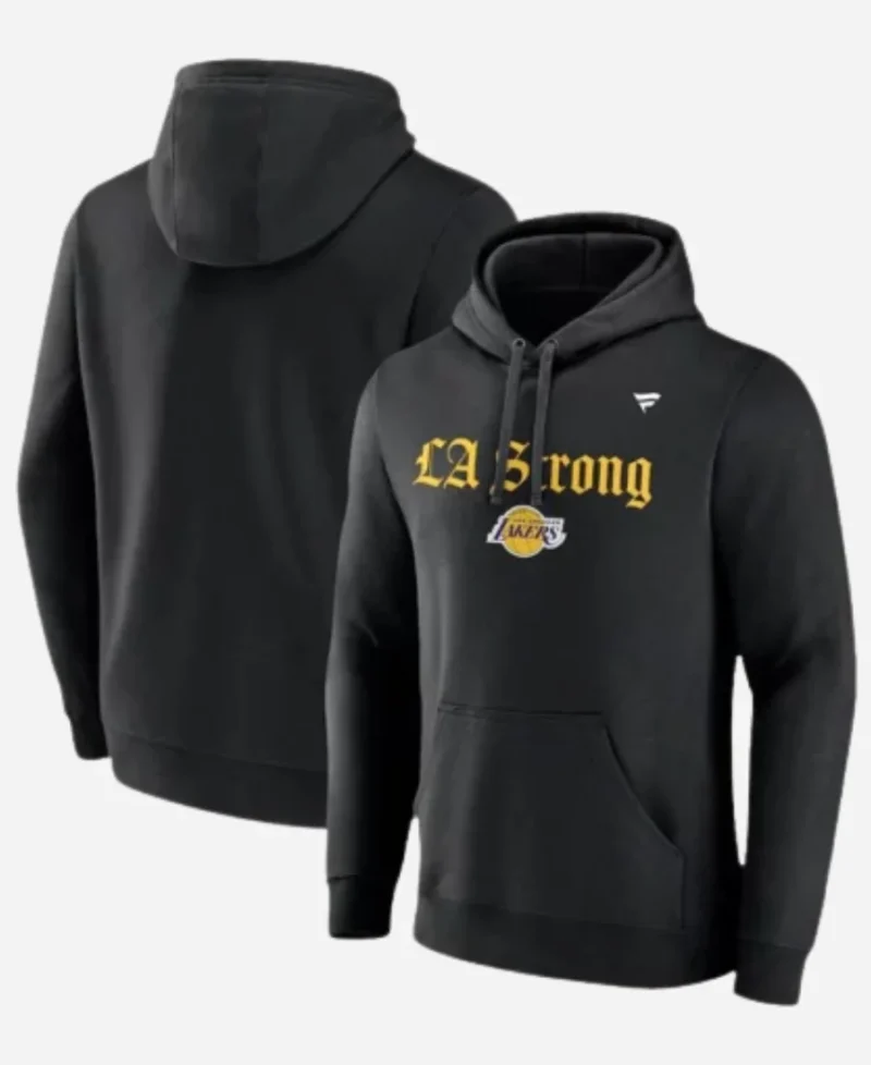 Lakers LA Strong Black Hoodie 1