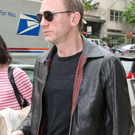 Layer Cake Daniel Craig Leather Jacket For Sale