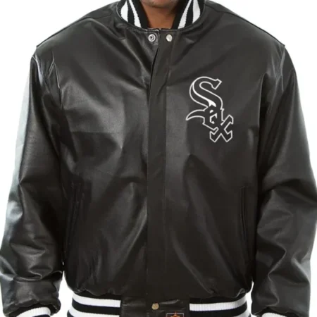 Leather White Sox Jacket 1
