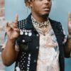 Legends Never Die Juice Wrld Black Studded Punk Denim Vest
