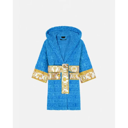 Light Blue Versace Robe front 1