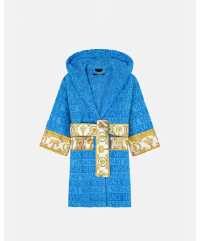 Light Blue Versace Robe front