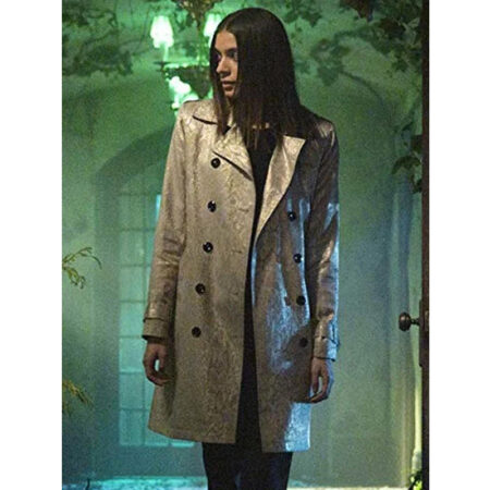 Locke and Key Laysla De Oliveira Leather Coat front1