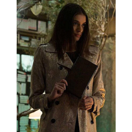 Locke and Key Laysla De Oliveira Leather Coat front2