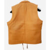Lorne Greene Bonanza Brown Leather Vest back