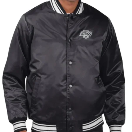 Los Angeles Kings Black Satin Jacket