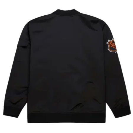 Los Angeles Kings Black Vintage Bomber Polyester Jacket back