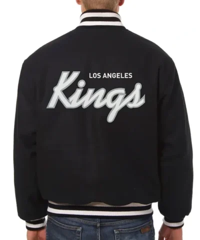 Los Angeles Kings Bomber Black Jacket Back