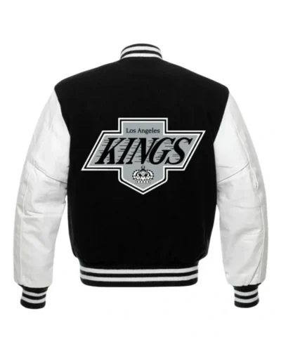 Los Angeles Kings Varsity Black And White Jacket Back