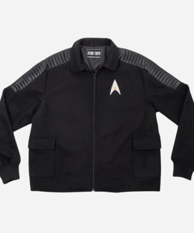 Luc Picard Star Trek Leather Jacket front1