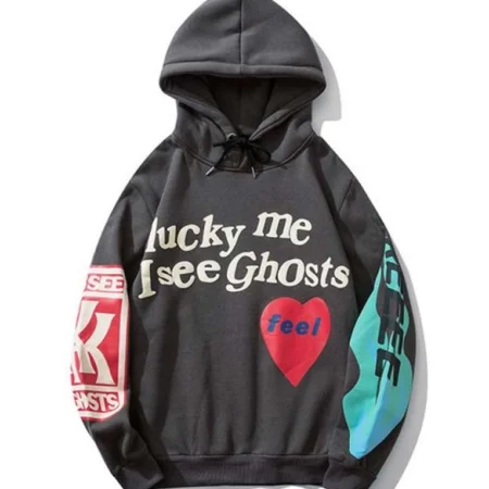 Lucky Me I See Ghosts Dark Grey Hoodie