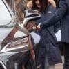 Magic Mikes Last Dance 2023 Salma Hayek Hooded Coat