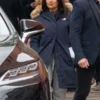 Magic Mikes Last Dance 2023 Salma Hayek Shearling Hooded Coat