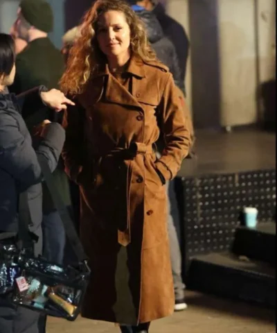 Margarita Levieva Daredevil Born Again 2024 Brown Trench Coat