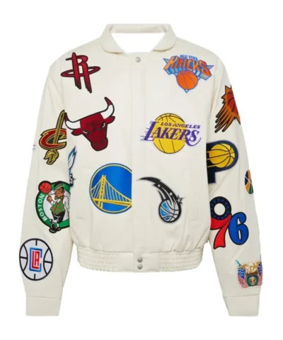 Mateo NBA Patch White Leather Jacket 600x789 1