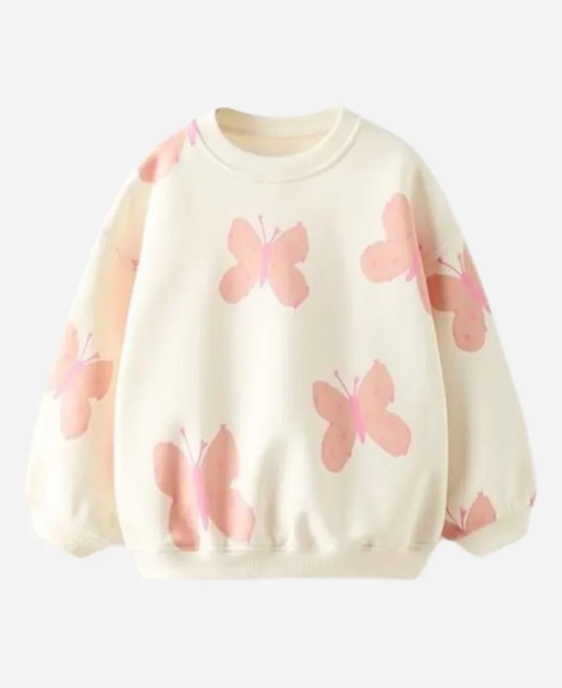 Maya TV Series Poppas House Season 01 River Blossom Pink Butterfly Print Sweater