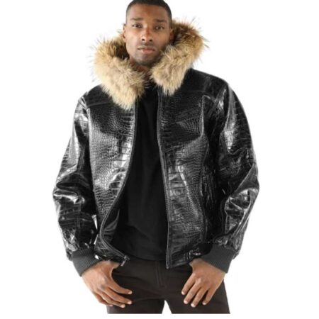 Men Pelle Pelle Nile Black Leather Jacket 54938