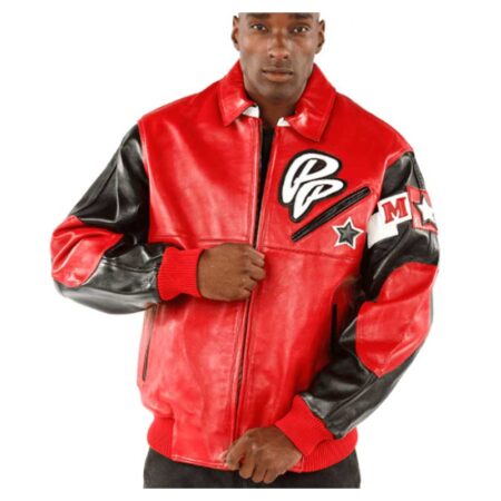 Men Pelle Pelle Soda Club Red Leather Jacket 85390