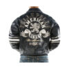 Men American Rebel Navy Blue Pelle Pelle Leather Jacket 2  67365
