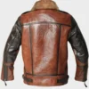Mens Aviator B3 Bomber Dark Chocolate Brown Jacket Back 1