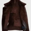 Mens Aviator Distressed Brown Leather Jacket