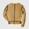 Mens B3 Bomber Tan Brown Suede Jacket