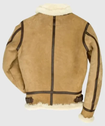 Mens B3 Bomber Tan Brown Suede Jacket