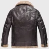 Mens B3 Shearling Fur Dark Brown Jacket