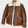 Mens Flight B3 Bomber Shearling Leather Jacket Image