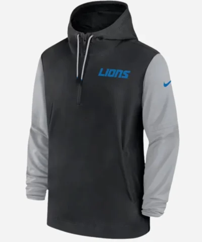NFL 2024 Nike X Detroit Lions Grey And Black Zip Up Hoodie