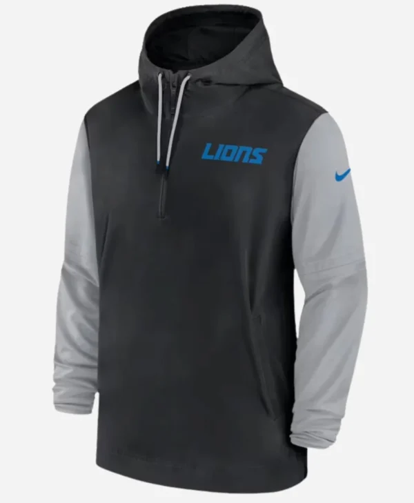 NFL 2024 Nike X Detroit Lions Grey And Black Zip Up Hoodie