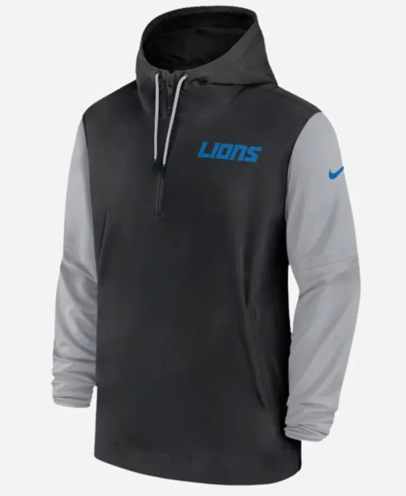 NFL 2024 Nike X Detroit Lions Grey And Black Zip Up Hoodie